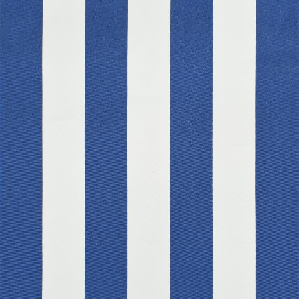 vidaXL Бистро сенник, 350х120 см, синьо и бяло