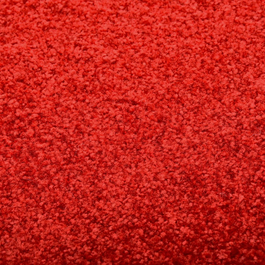 vidaXL Перима изтривалка, червена, 90x120 см