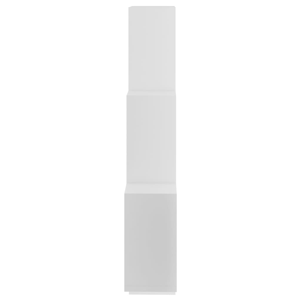 vidaXL Стенен кубичен рафт, бял, 78x15x93 см, ПДЧ