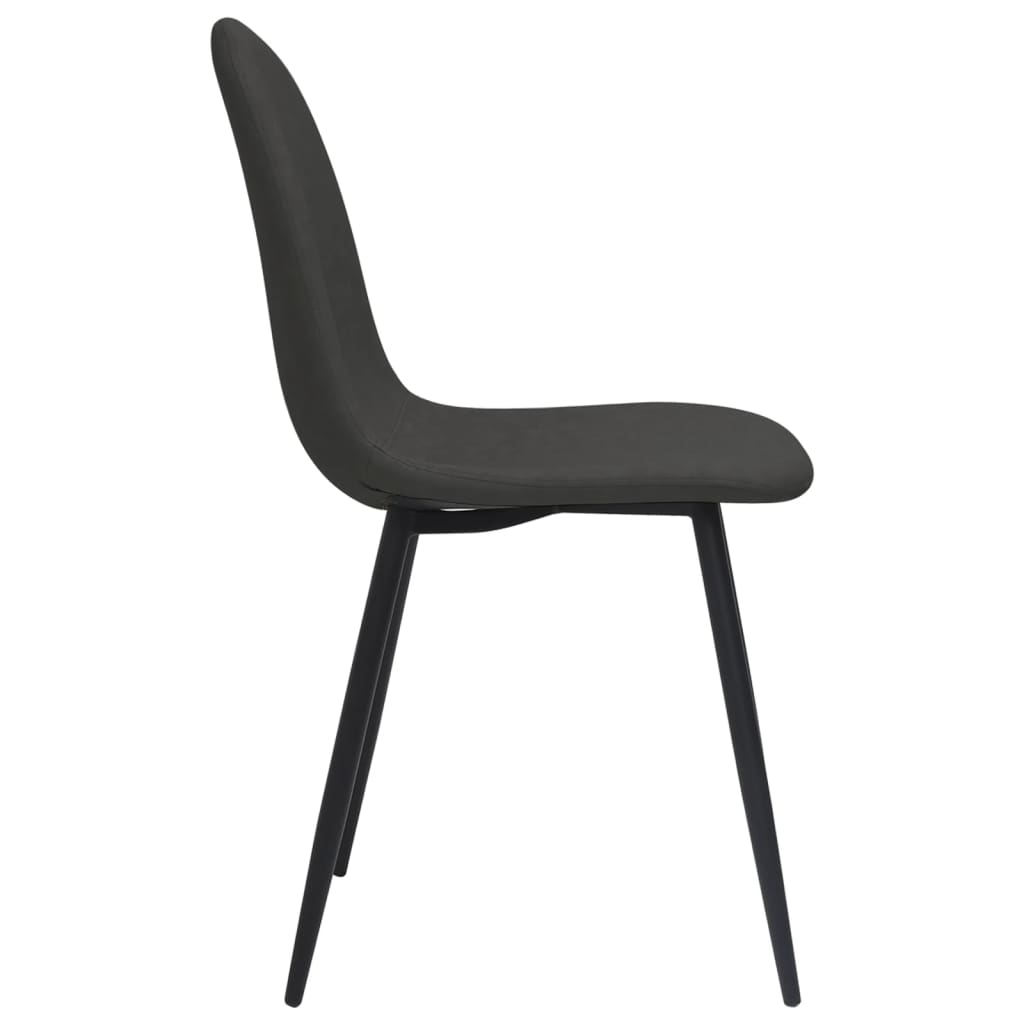 vidaXL Трапезни столове 2 бр 45x53,5x83 см черни изкуствена кожа