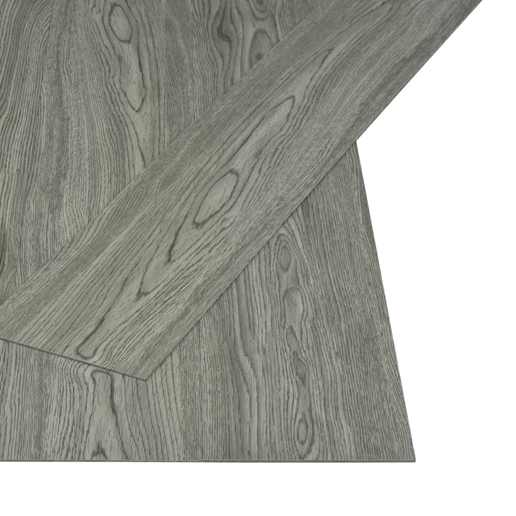 vidaXL Самозалепващи подови дъски, 4,46 м², 3 мм, PVC, сиви