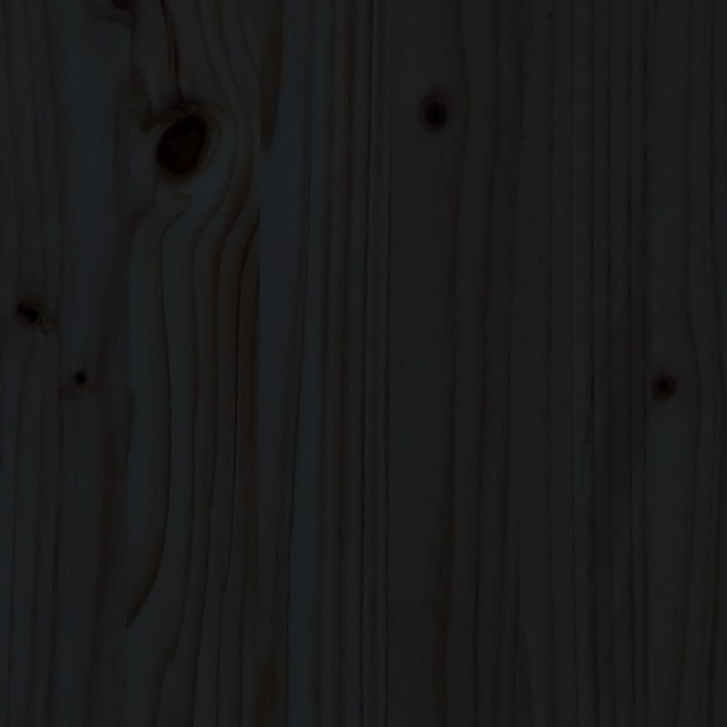 vidaXL Шезлонги, 2 бр, с маса, черни, борово дърво масив