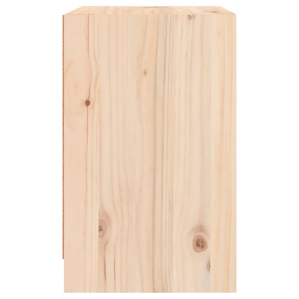 vidaXL Нощно шкафче, 40x31x50 см, борово дърво масив