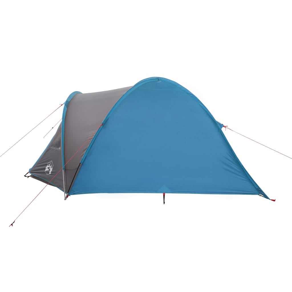 vidaXL Куполна къмпинг палатка, 4-местна, синя, водоустойчива