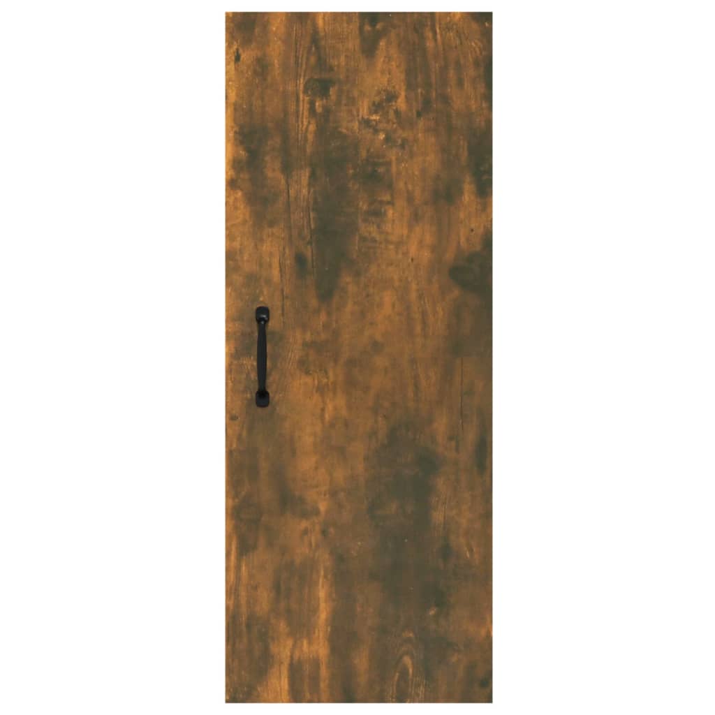 vidaXL Окачен стенен шкаф, опушен дъб, 34,5x34x90 см, инженерно дърво