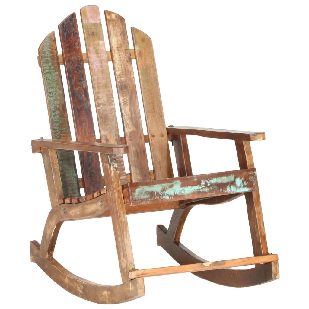 vidaXL Градински люлеещ стол, регенерирано дърво масив