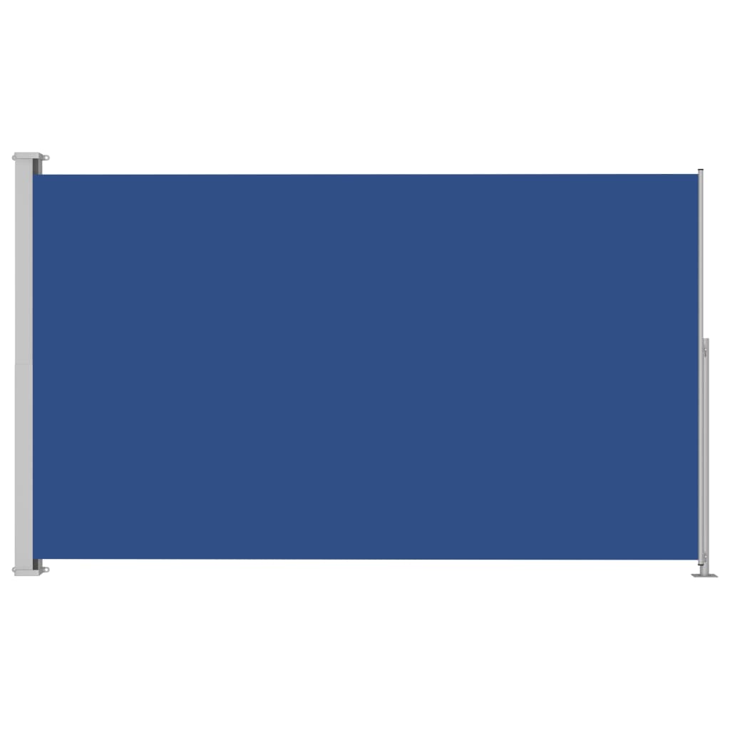 vidaXL Прибираща се дворна странична тента, 180x300 см, синя
