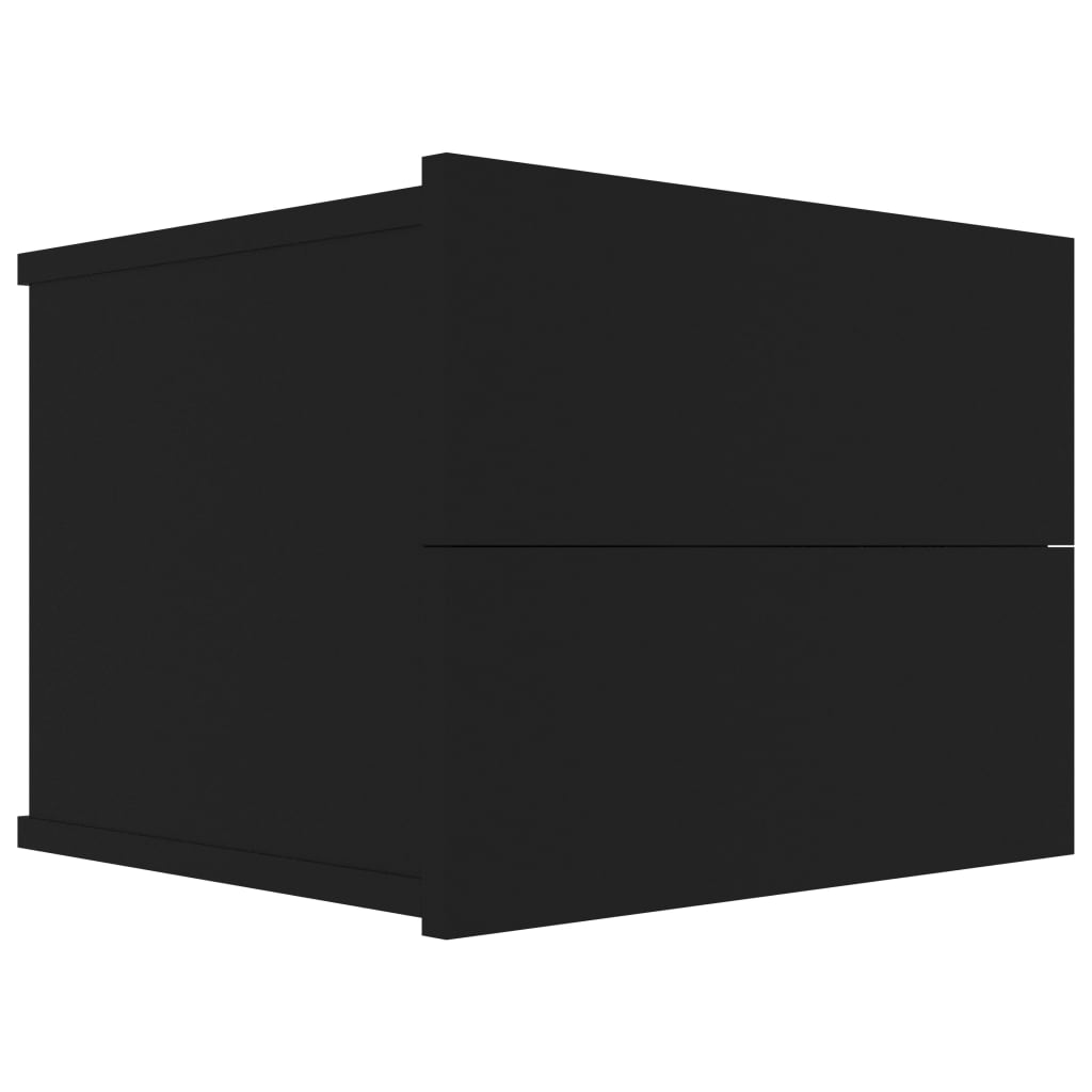 vidaXL Нощно шкафче, черно, 40x30x30 см, ПДЧ