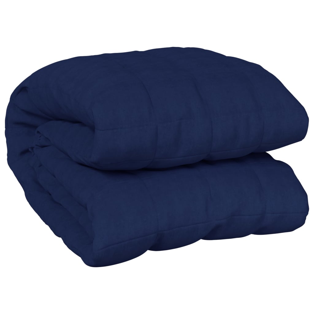 vidaXL Утежнено одеяло синьо 200x225 см 13 кг плат