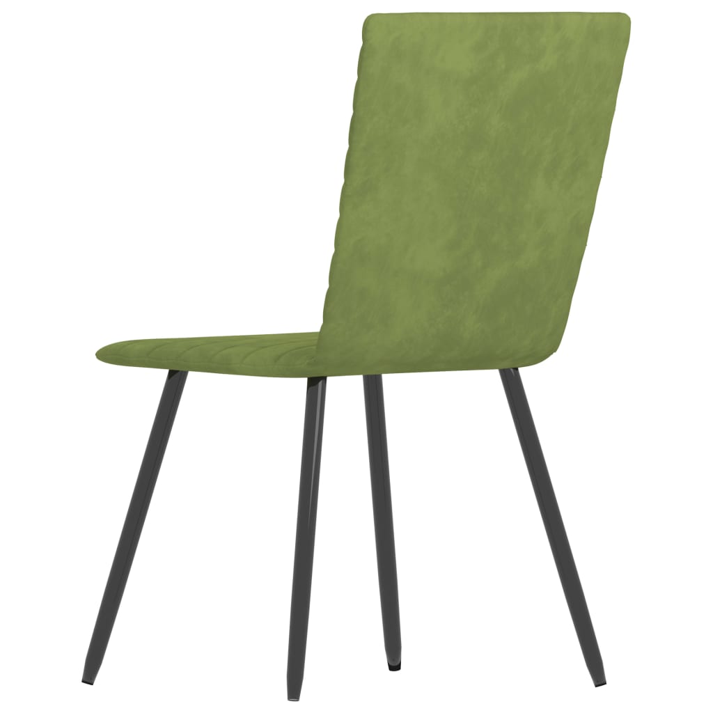 vidaXL Трапезни столове, 4 бр, зелени, кадифе