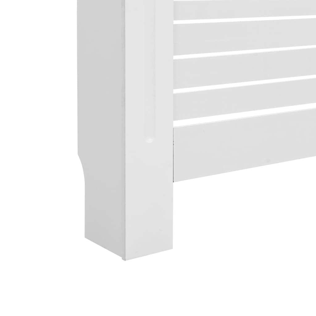 vidaXL Параван за радиатор, бял, 152x19x81,5 см, МДФ