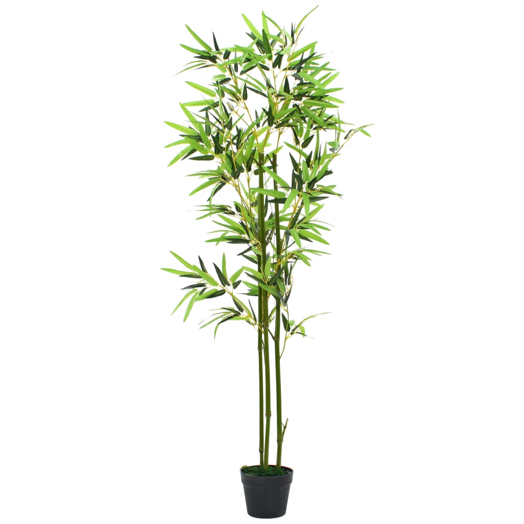 vidaXL Изкуствено растение бамбук в саксия, 150 см, зелено