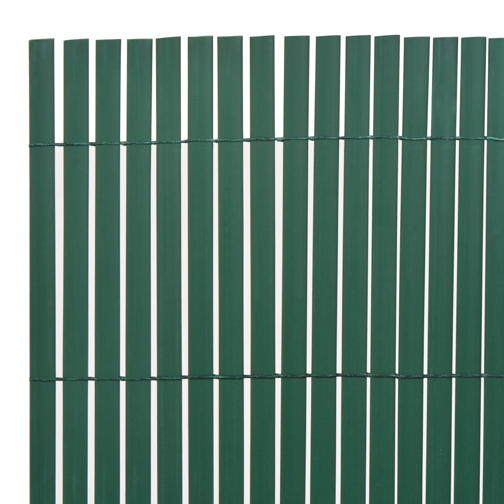 vidaXL Двустранна градинска ограда, PVC, 90x300 см, зелена