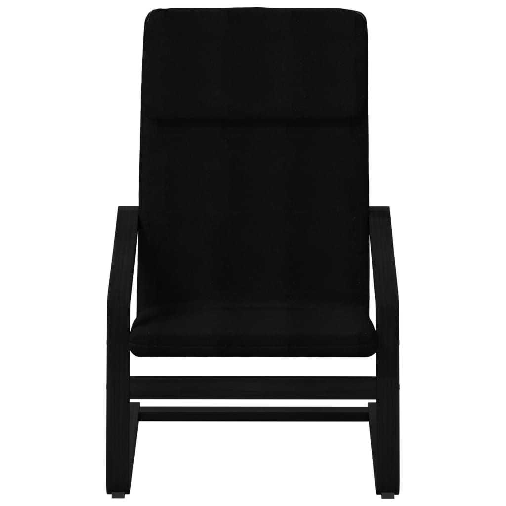 vidaXL Релакс стол, черен, текстил