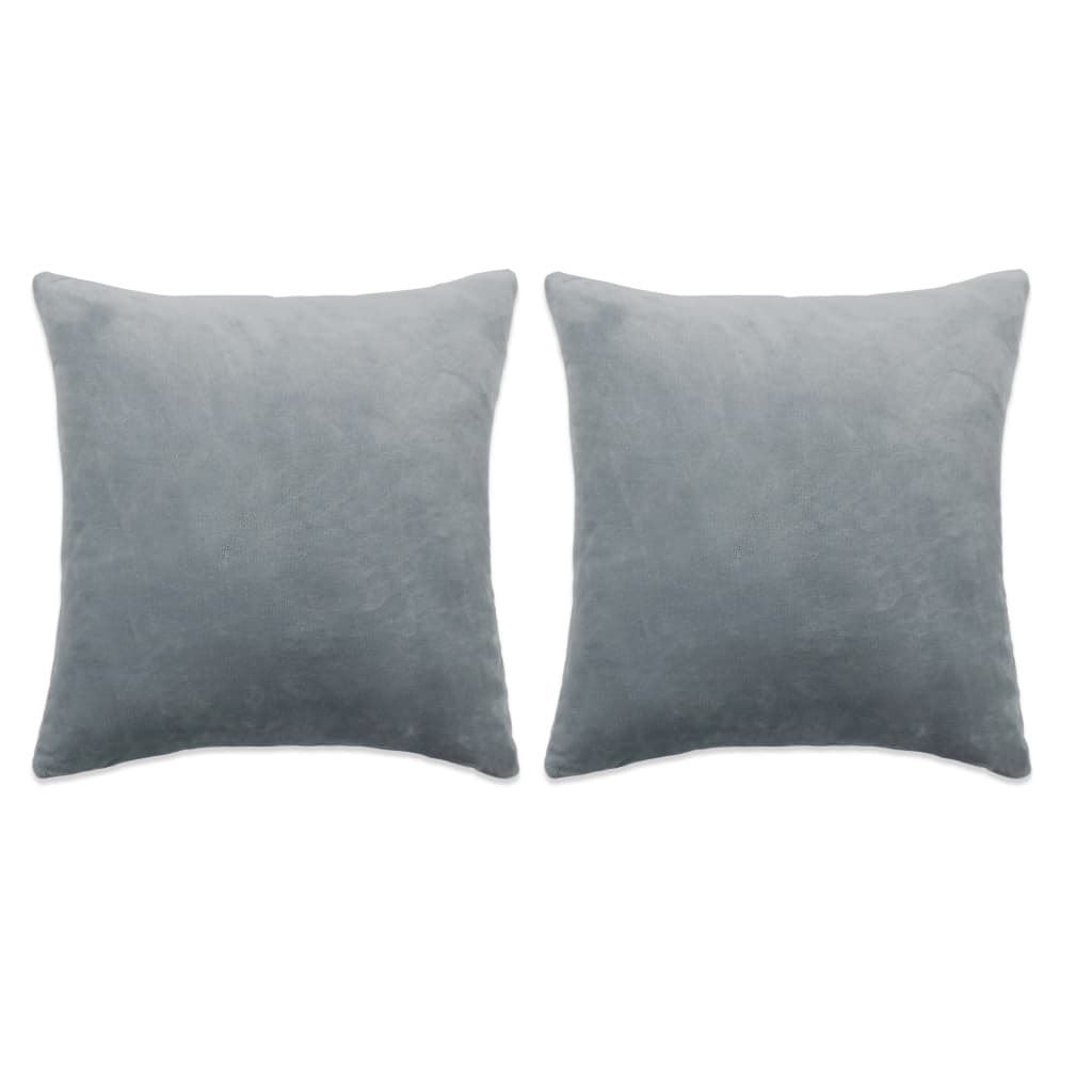 vidaXL Комплект възглавници, 2 бр, текстил, 60x60 см, сиви