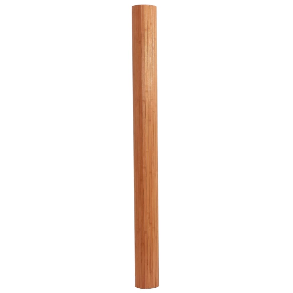 vidaXL Килим, правоъгълен, кафяв, 80x500 см, бамбук