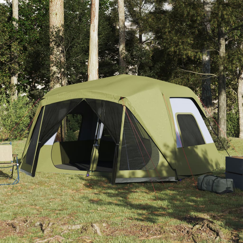vidaXL Къмпинг палатка за 10 души, синя, водоустойчива