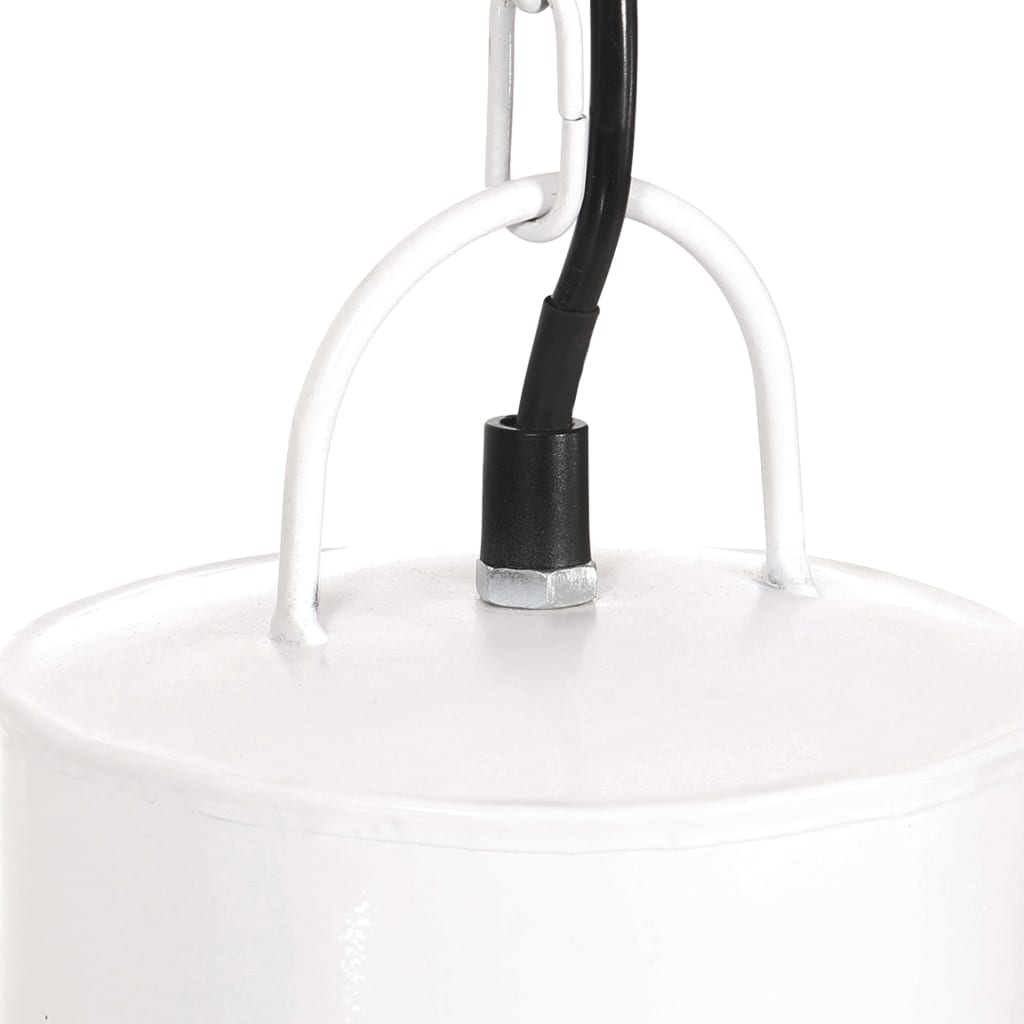 vidaXL Пенделна лампа 25 W бяла кръгла 48 см E27