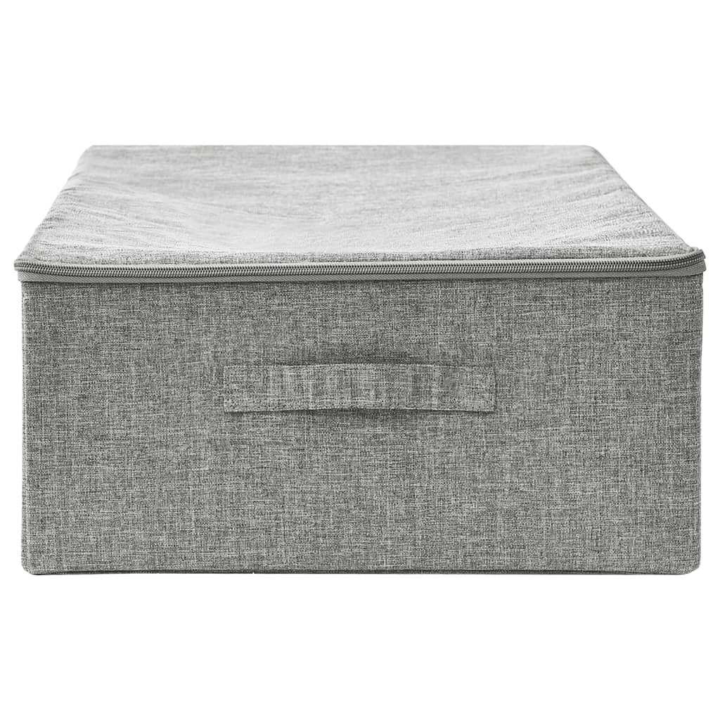 vidaXL Кутия за съхранение, текстил, 70x40x18 см, сива
