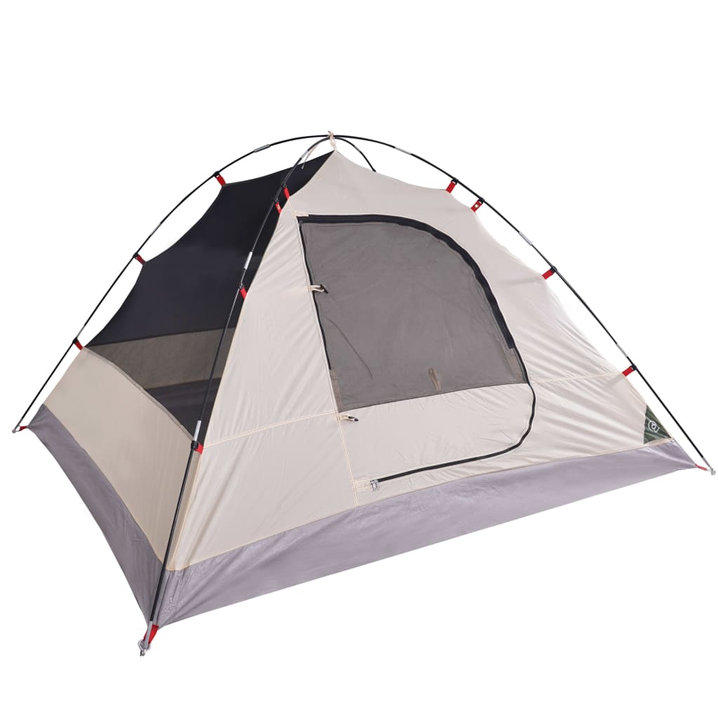 vidaXL Къмпинг палатка за 3 души, зелена, водоустойчива