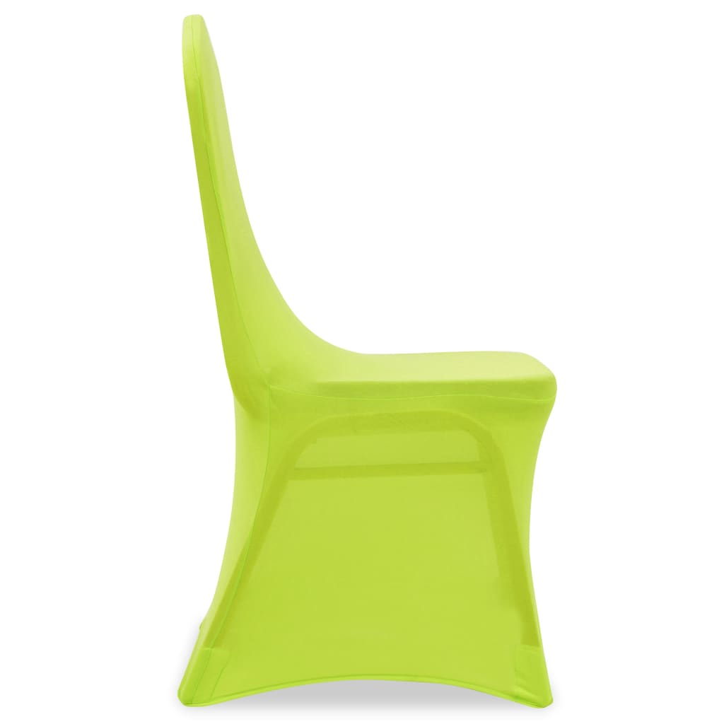 vidaXL Покривни калъфи за столове, еластични, 4 бр, зелени