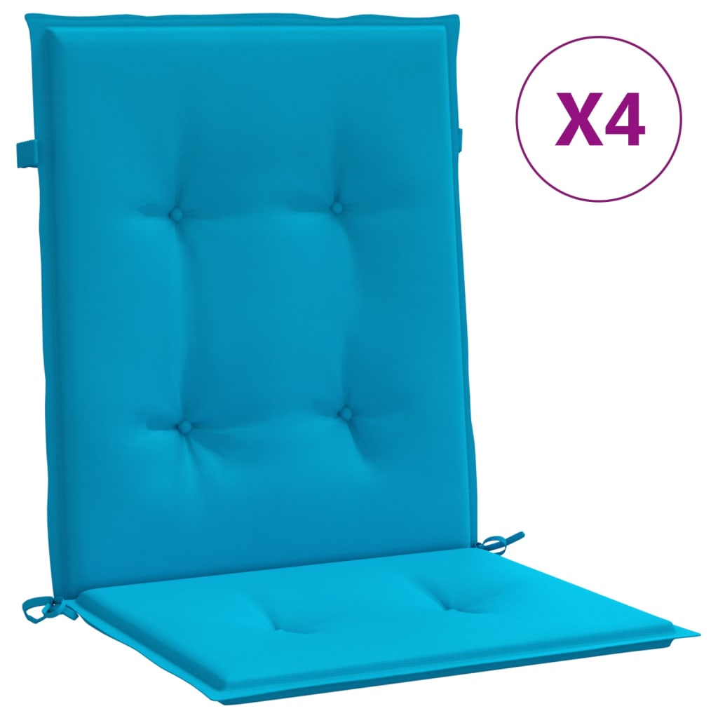vidaXL Възглавници за столове 4 бр сини 100x50x3 см Оксфорд плат