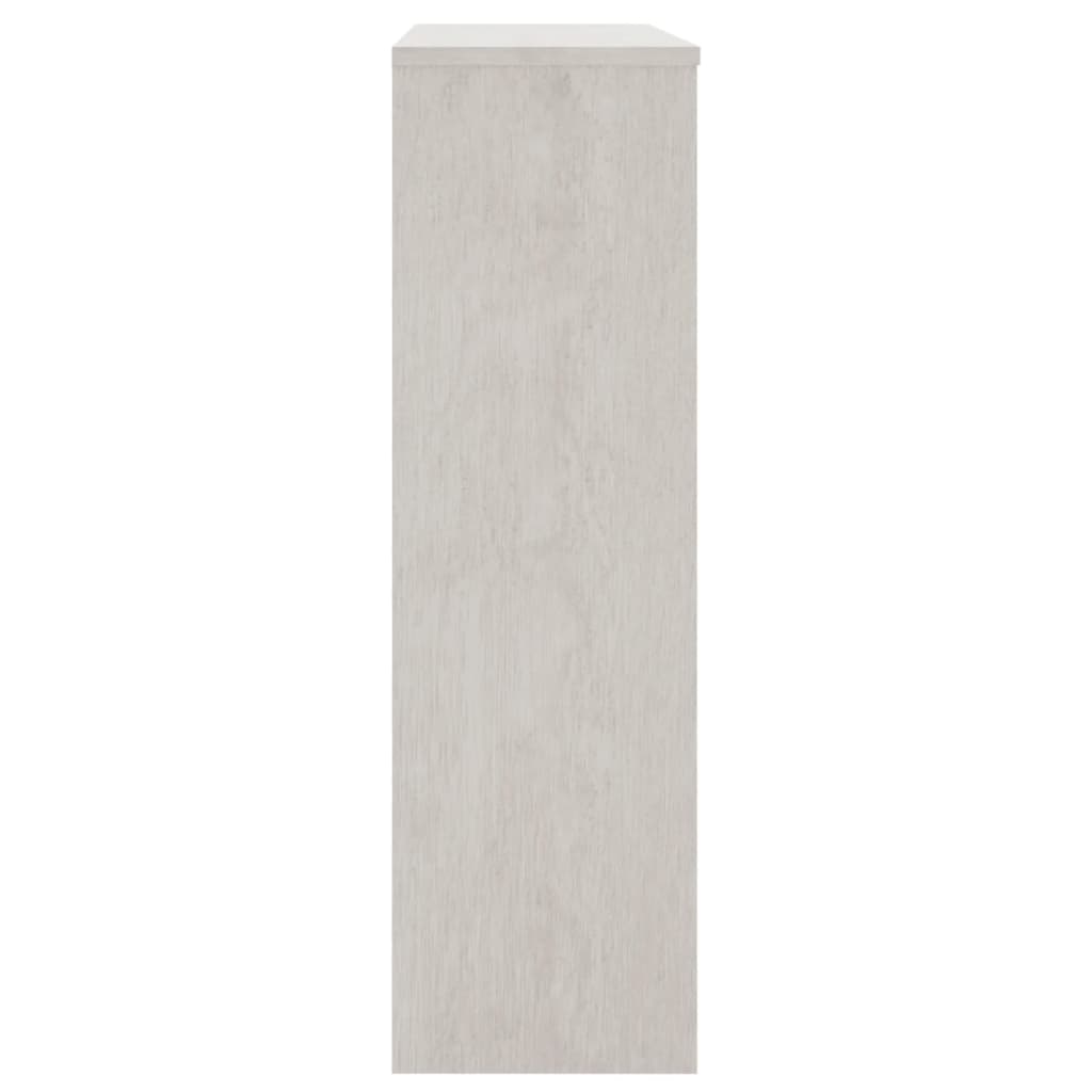 vidaXL Надстройка за шкаф HAMAR бяла 90x30x100 см борово дърво масив