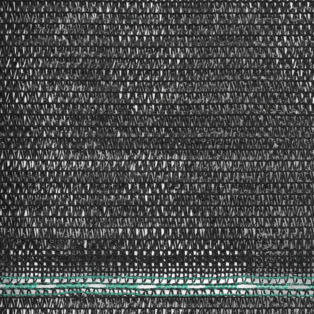 vidaXL Тенис екран, HDPE, 2x50 м, черен