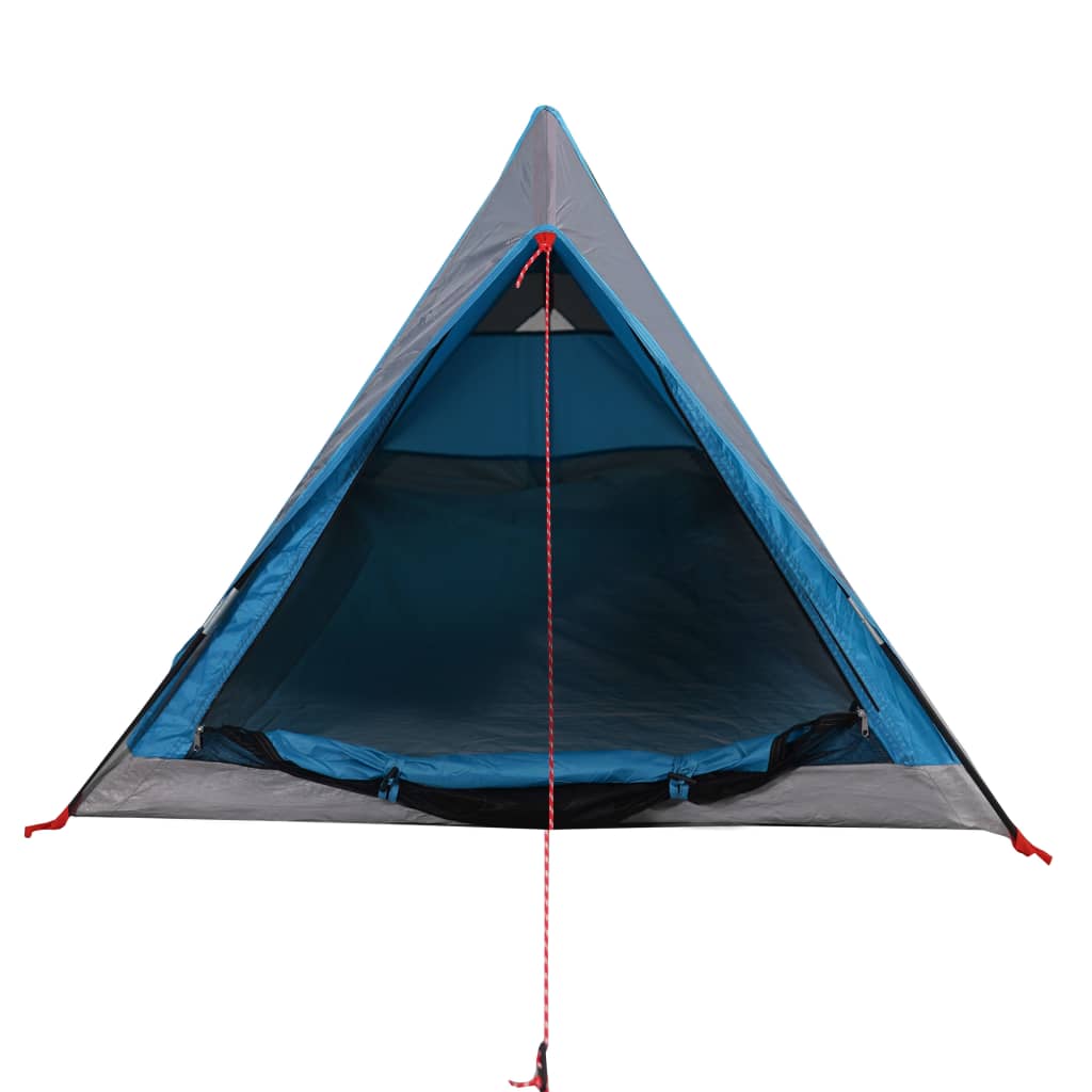 vidaXL Къмпинг палатка за 2 души, синя, водоустойчива