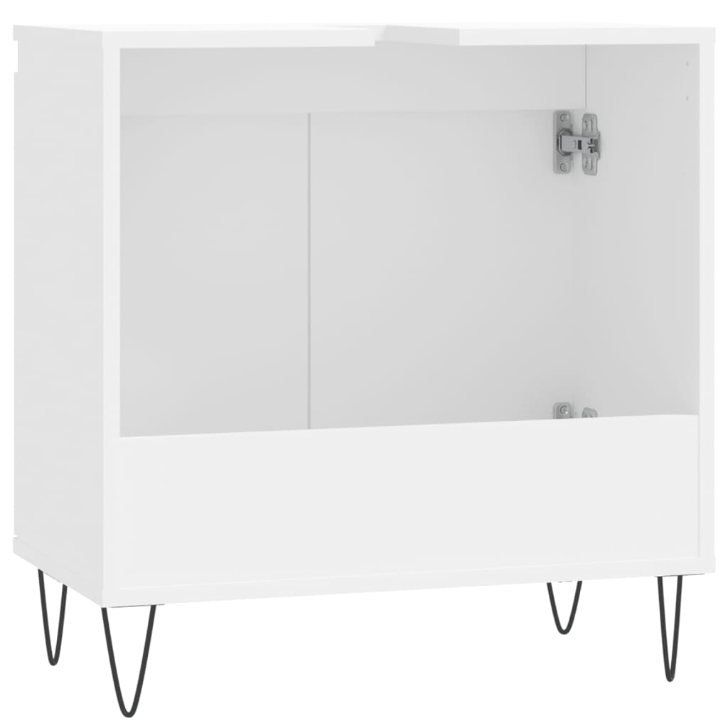 vidaXL Шкаф за баня, бял, 58x33x60 см, инженерно дърво