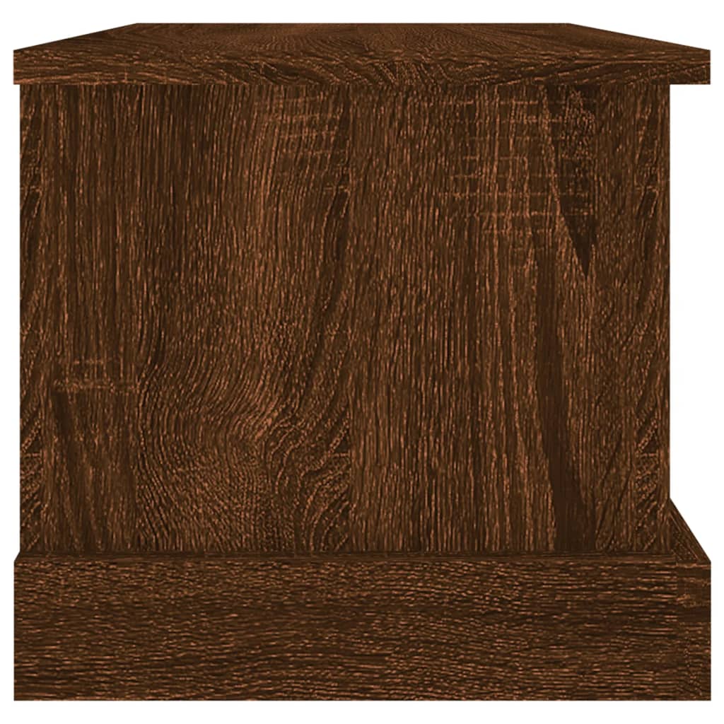 vidaXL Кутия за съхранение, кафяв дъб, 50x30x28 см, инженерно дърво