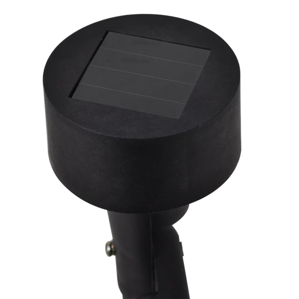 vidaXL Външен соларен LED прожектор черен 12 бр