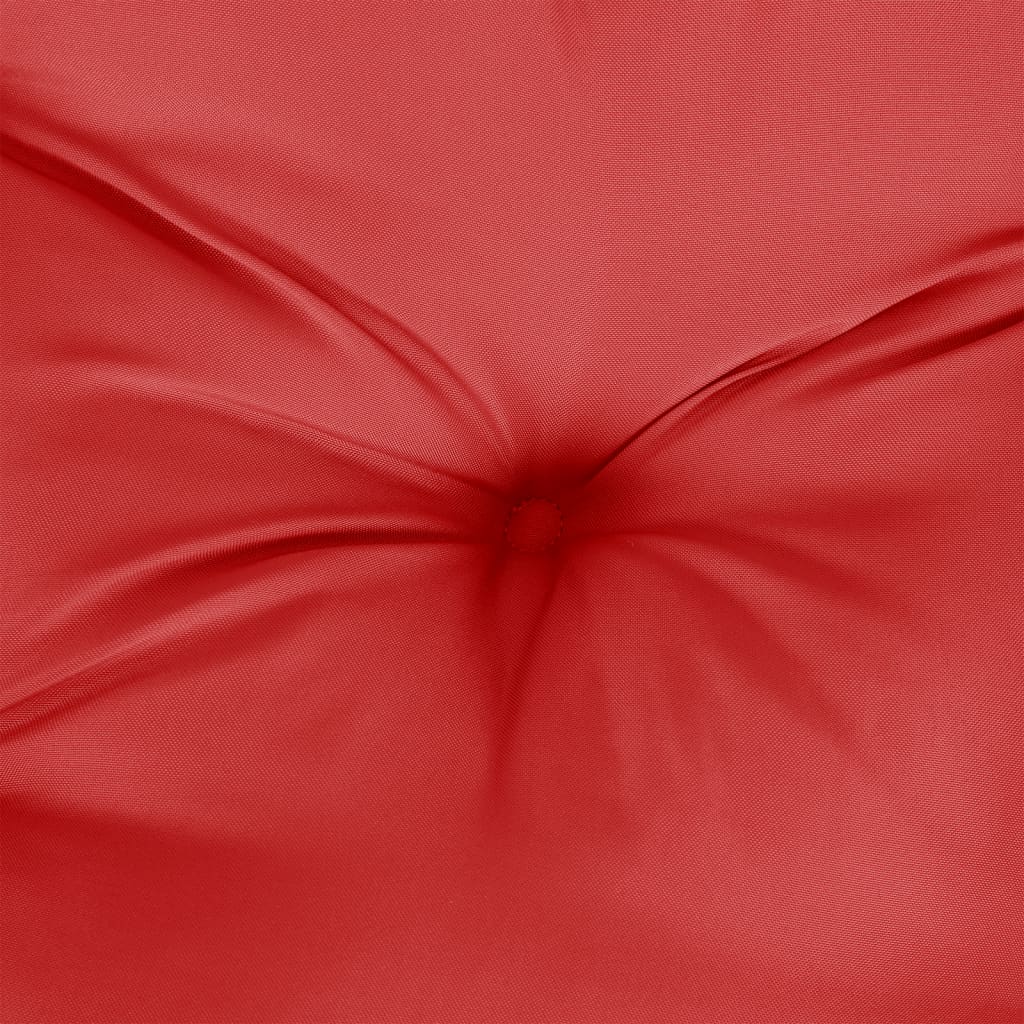 vidaXL Палетна възглавница, червена, 70x70x12 см, текстил