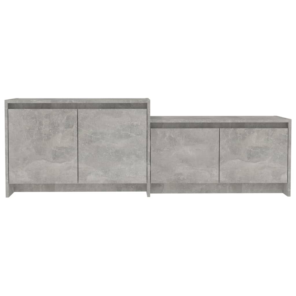 vidaXL ТВ шкаф, бетонно сив, 146,5x35x50 см, ПДЧ