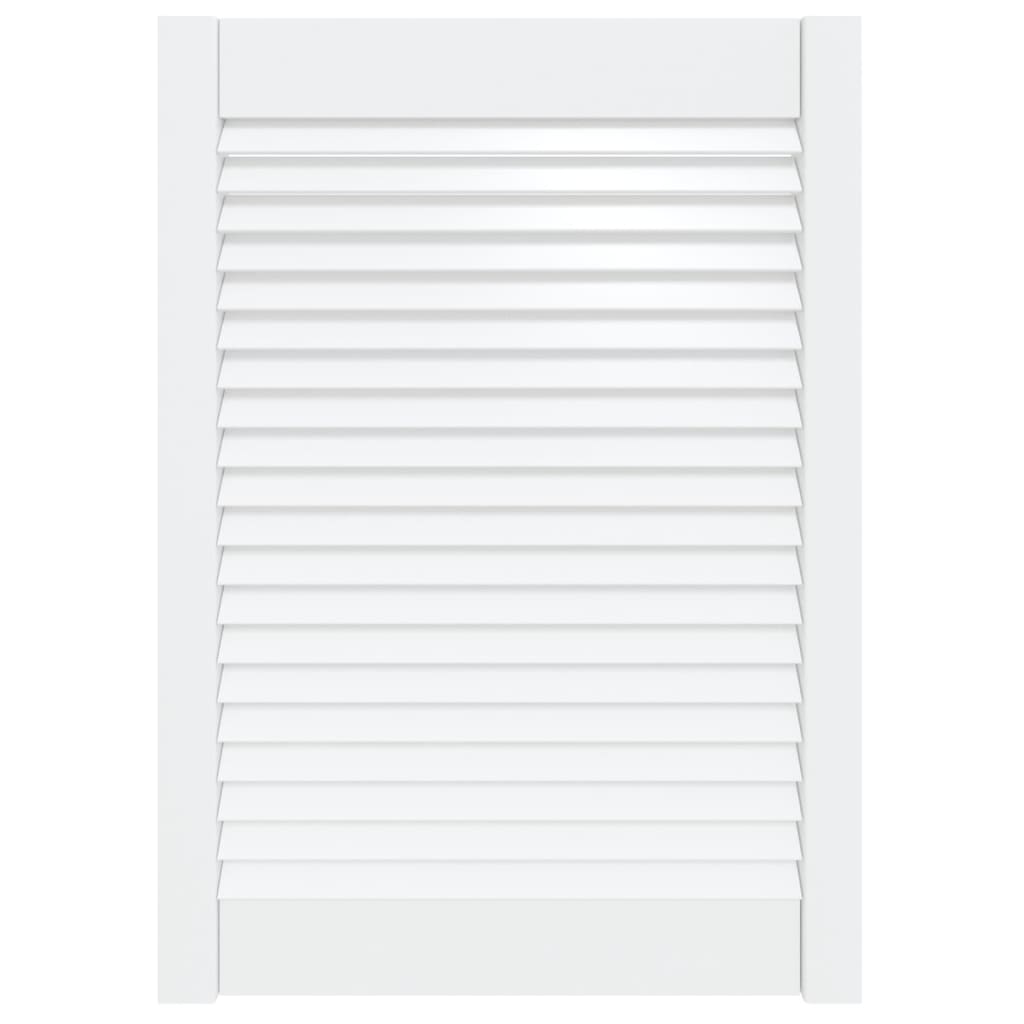 vidaXL Врата за шкаф с решетен дизайн, бяла, 69x49,4 см, бор масив
