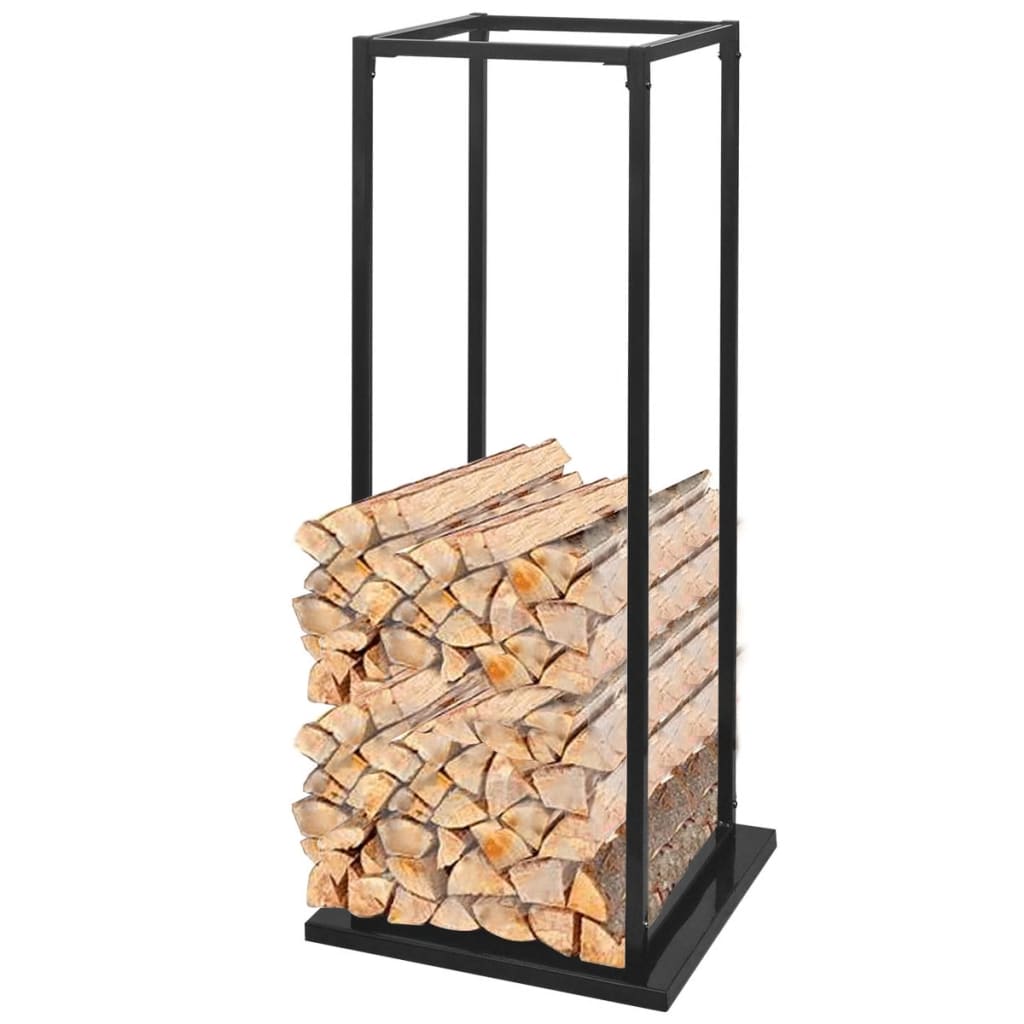 vidaXL Рамка за дърва с основа 113 см
