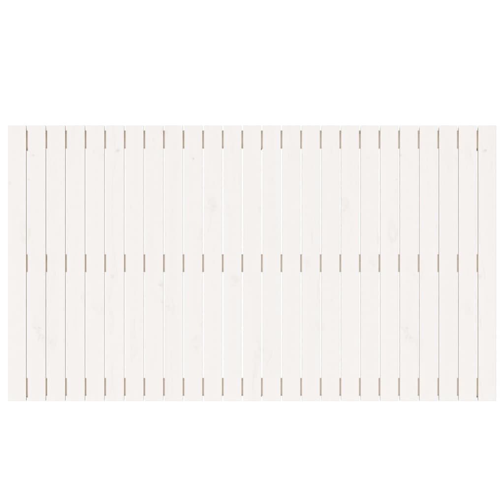 vidaXL Стенна табла за спалня, бяла, 159,5x3x90 см, борово дърво масив