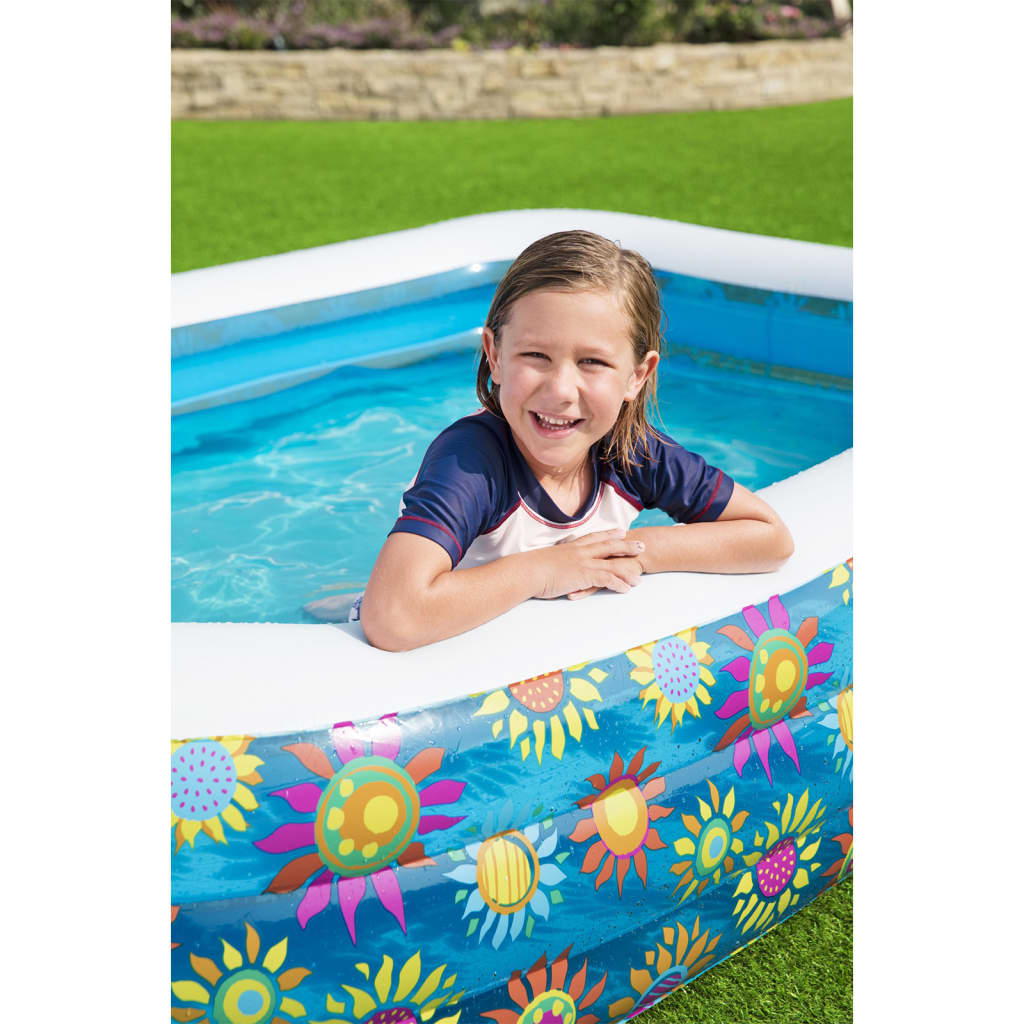 Bestway Детски надуваем басейн, син, 229x152x56 см