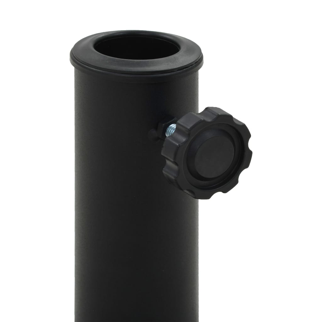 vidaXL Основа за чадър, полукръгла, полирезин, 9 кг, черна
