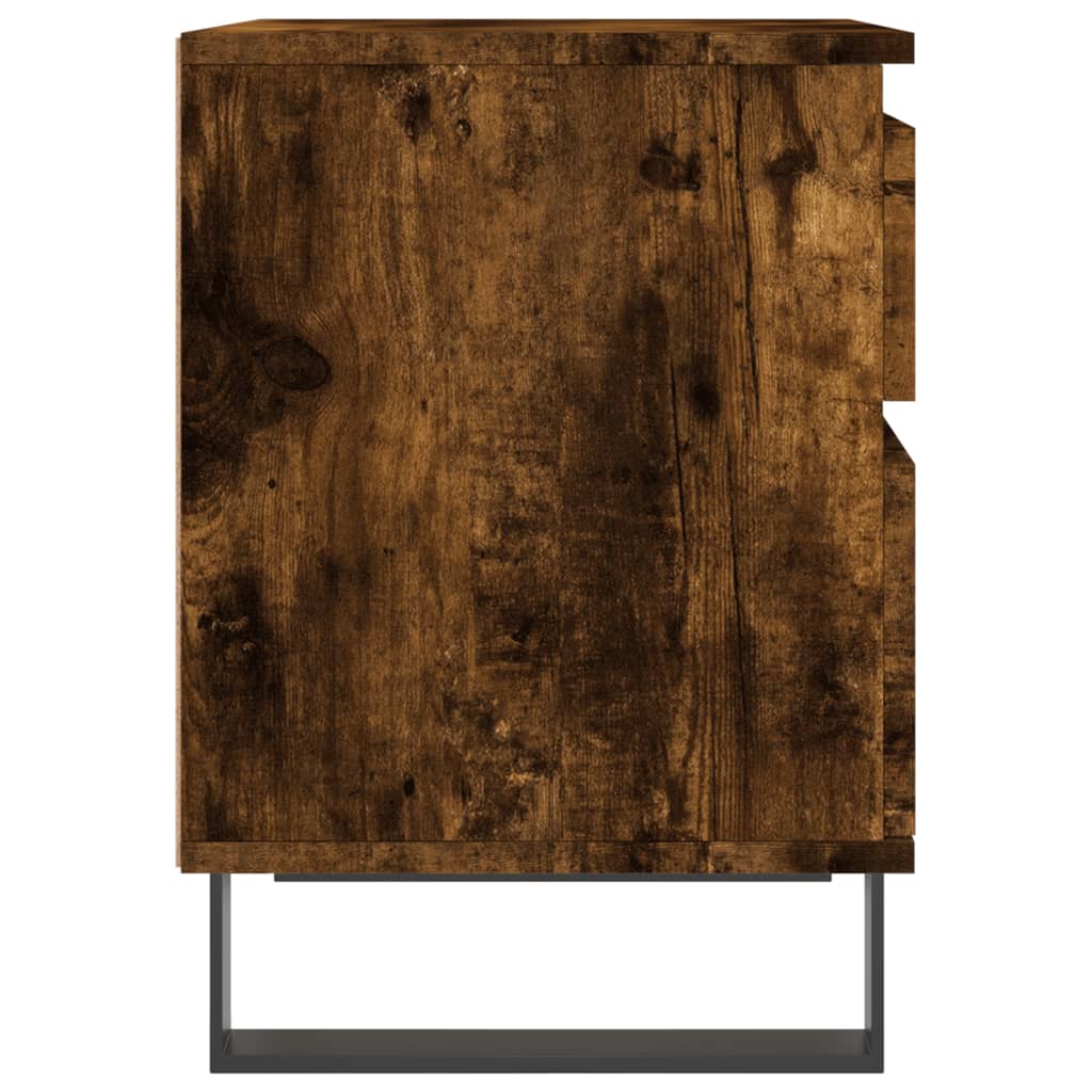 vidaXL Нощно шкафче опушен дъб 40x35x50 см инженерно дърво