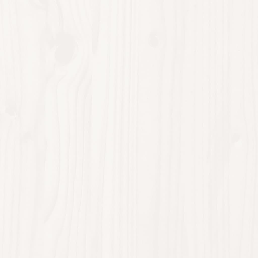 vidaXL Градинска табуретка с възглавница, бяла, борова дървесина масив
