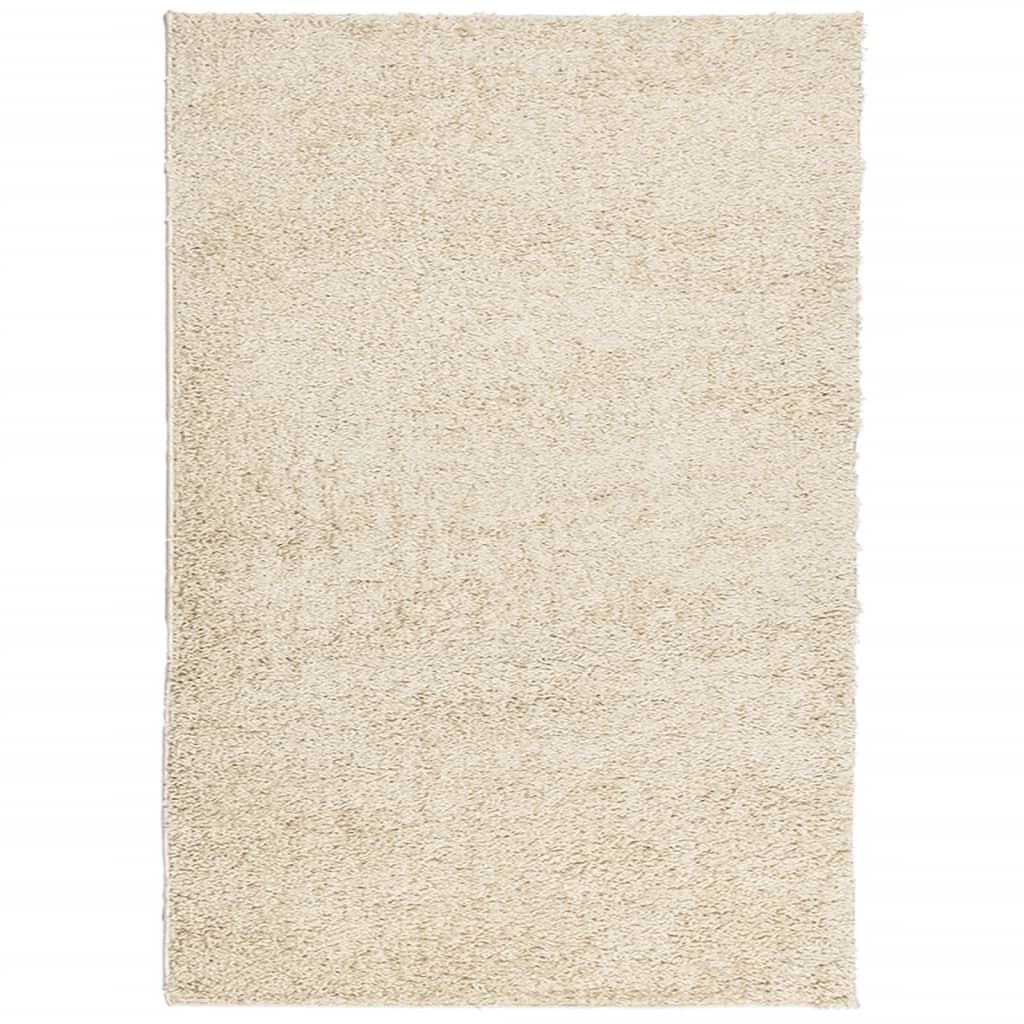 vidaXL Шаги килим с дълъг косъм, модерен, златист, 160x230 см
