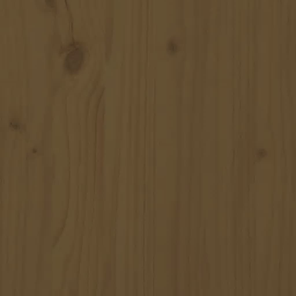 vidaXL Плантер с рафт, меденокафяв, 54x34,5x81 см, борово дърво масив