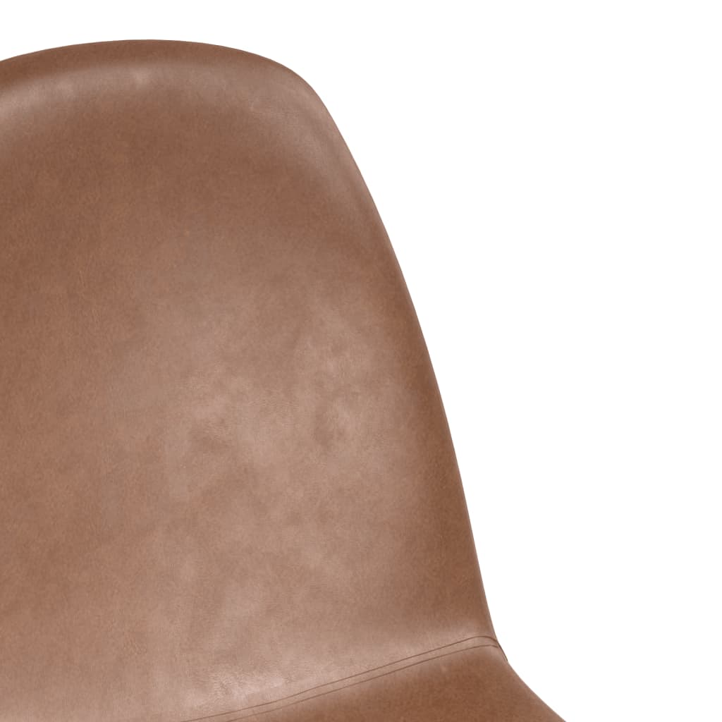 vidaXL Трапезни столове 4 бр 45x53,5x83 см лъскано кафяво еко кожа