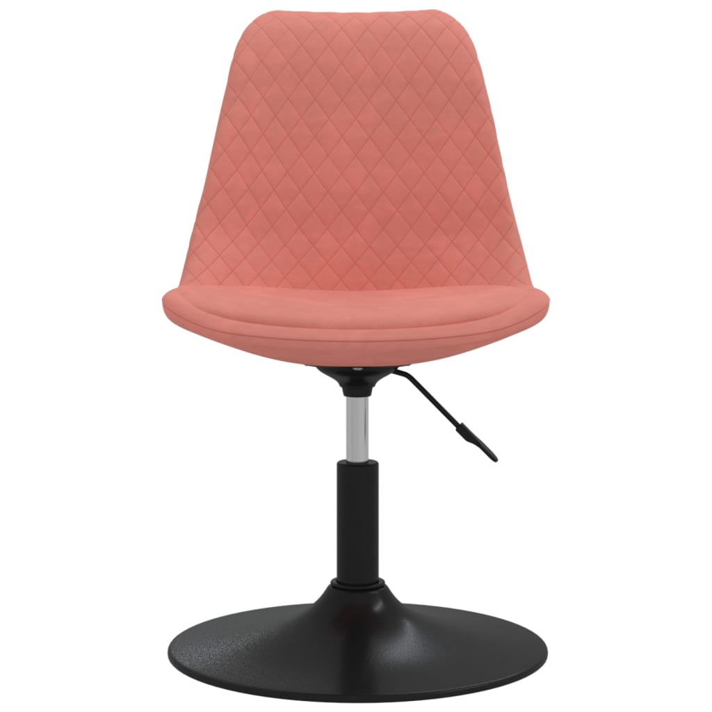 vidaXL Въртящи се трапезни столове, 4 бр, розови, кадифе