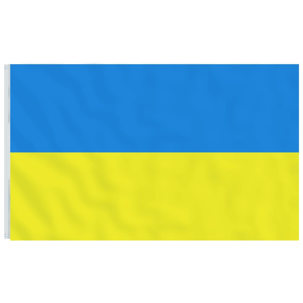 vidaXL Флаг на Украйна и стълб, 6,23 м, алуминий
