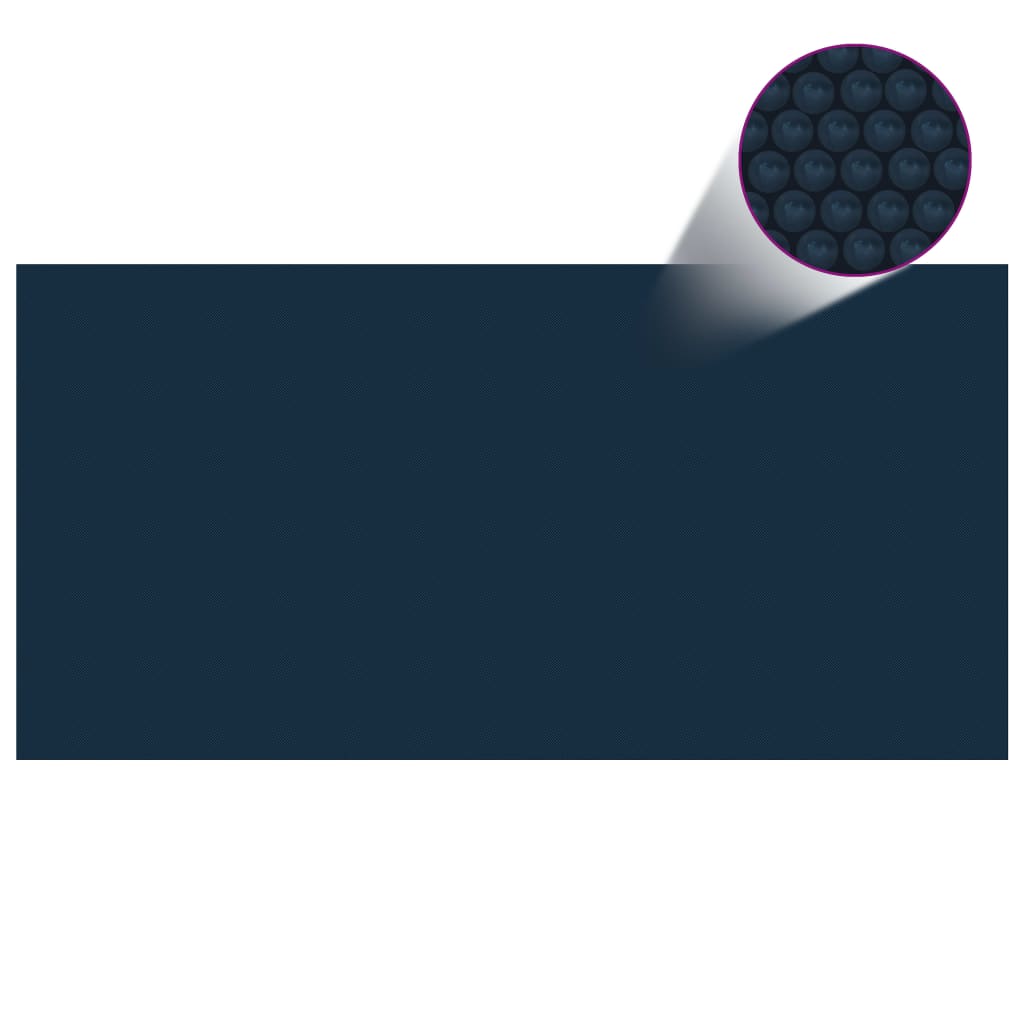 vidaXL Плаващо соларно покривало за басейн PE 488x244 см черно и синьо