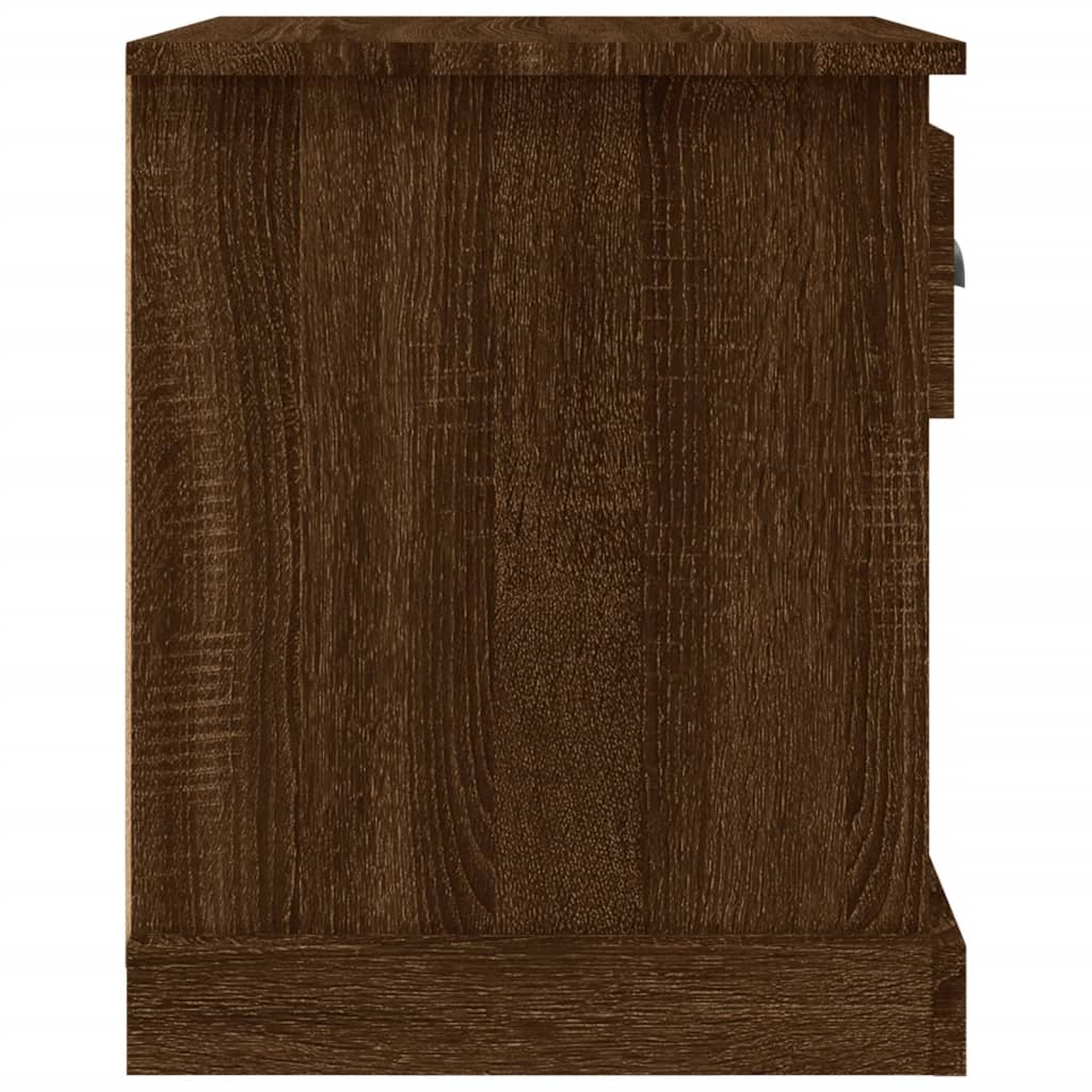 vidaXL Нощни шкафчета, 2 бр, кафяв дъб, 39x39x47,5 см, инженерно дърво