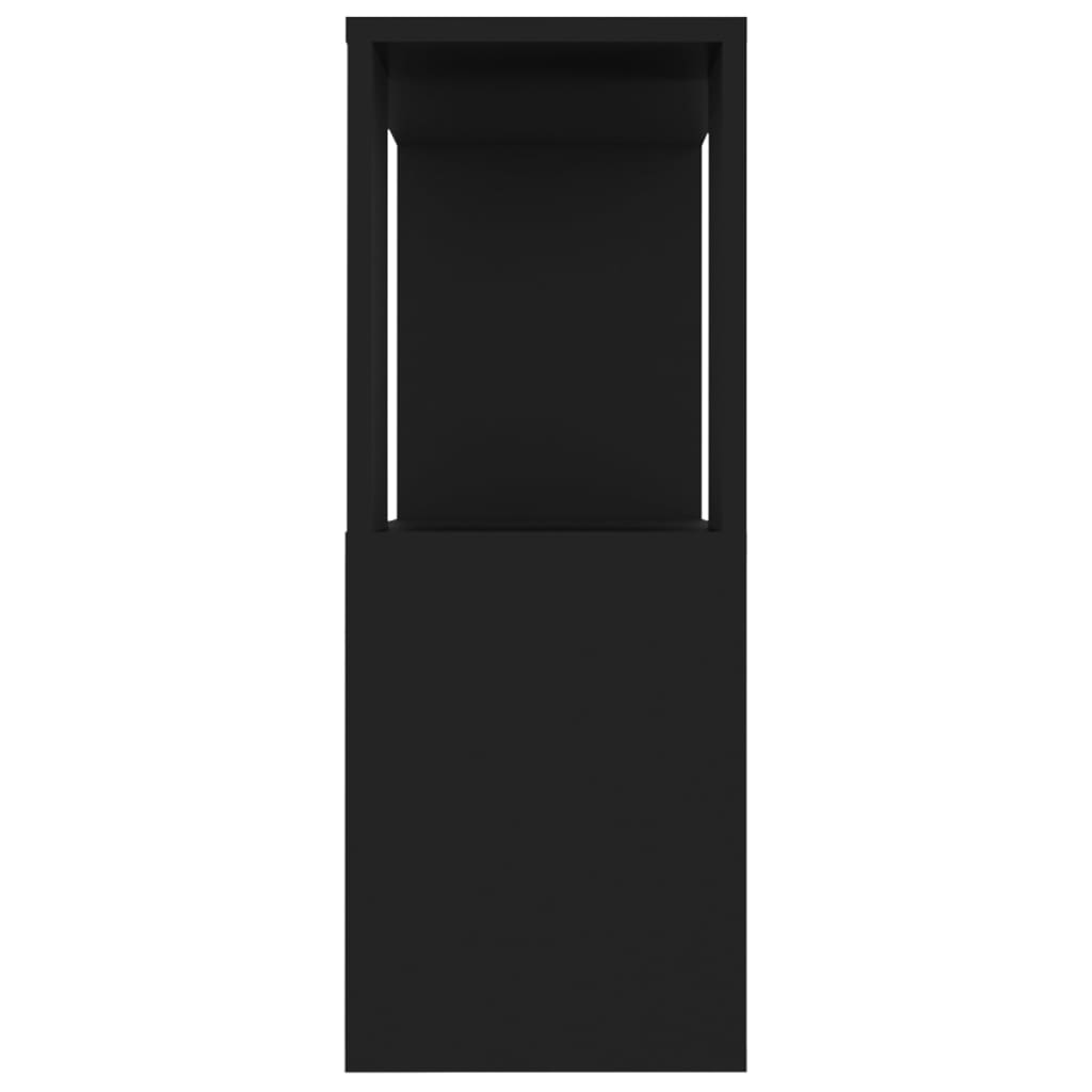 vidaXL ТВ шкаф, черен, 80x24x63 см, ПДЧ