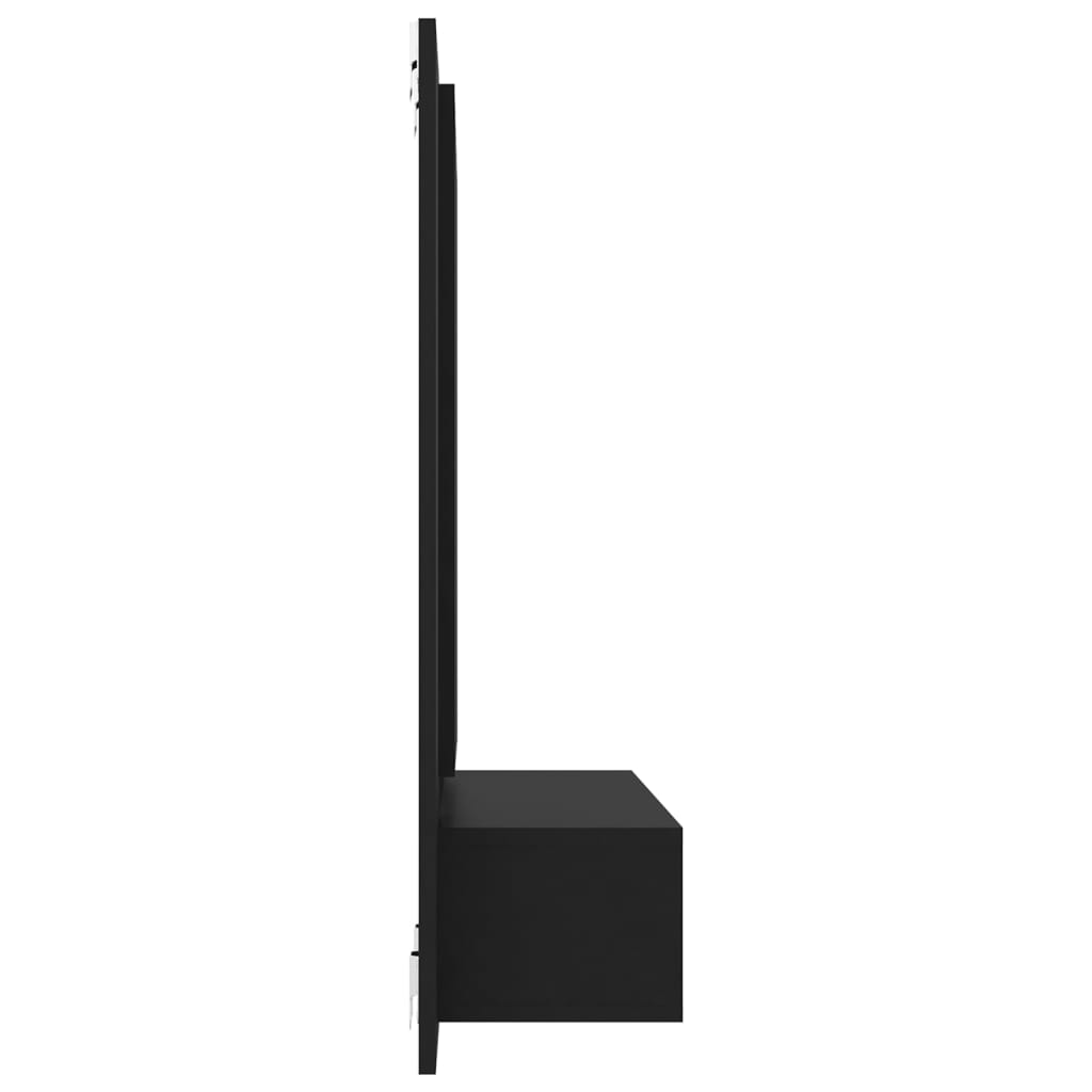 vidaXL Стенен ТВ шкаф, черен, 120x23,5x90 см, ПДЧ